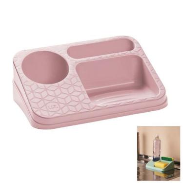 Imagem de Organizador De Pia Suporte Porta Detergente Esponja Sabão Cozinha Banc