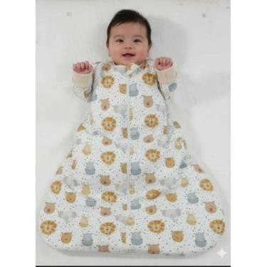 Imagem de Saco de dormir inverno bebê dupla face com manga G - Malubaby