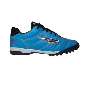 Imagem de Chuteira Diavolo Classic Society Leve Em Couro Azul Celeste, Azul cele
