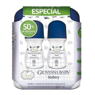 Imagem de Kit Desodorante Roll-On Blueberry Com 2 Unidades 50Ml Giovanna Baby