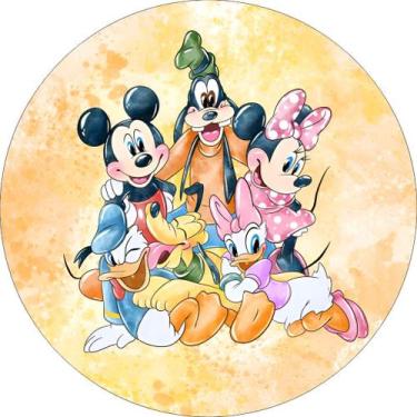 Imagem de Mini Capa Painel Redondo 50cm Festa Decoração Temas Variados Veste Fác