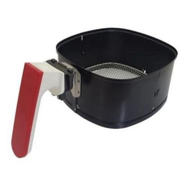 Imagem de Cesta C/ Alça Vermelha P/airfryer Philips Walita Viva Ri9217