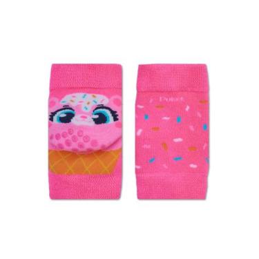Imagem de Joelheira Puket 7004 Bebê Antiderrapante Estampa Bichinhos, Rosa 4336,