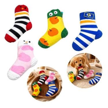Imagem de Brinquedo Pets 22cm Meia de Pelúcia com Apito Cães e Gatos - BUPPY PET