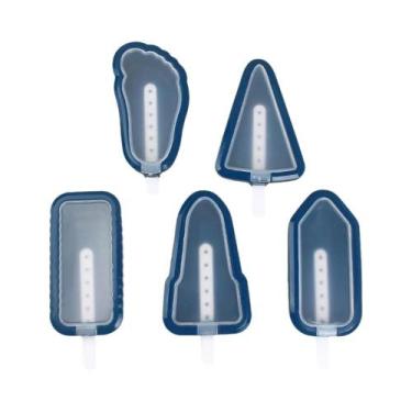 Imagem de Conjunto De Moldes De Silicone Para Sorvete De Verão 5PCS Vários Forma
