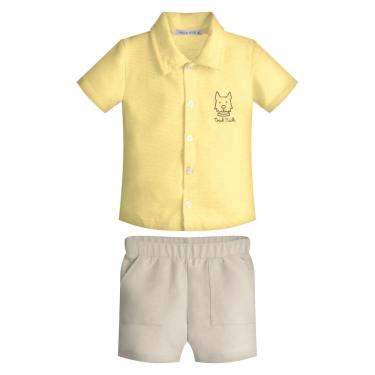 Imagem de Conjunto Infantil Camisa Com Bermuda Trick Nick Amarelo