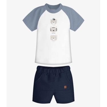 Imagem de Conjunto Infantil Camiseta Com Bermuda Trick Nick Azul