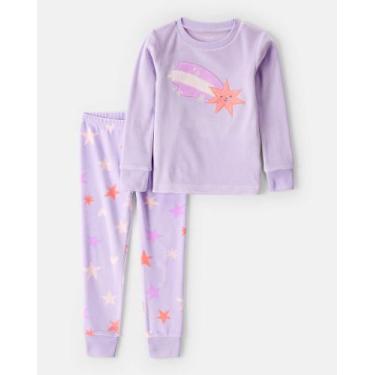 Imagem de PIJAMA 2 PEÇAS PLUSH CARTER'S - ESTRELAS - MENINA - Conjunto Confortáv