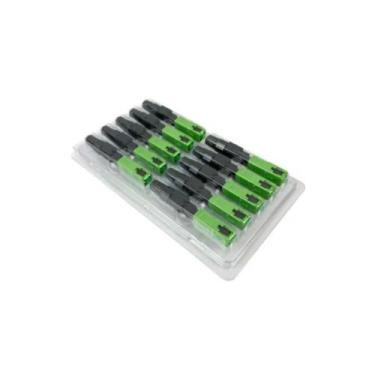 Imagem de Kit 100 Conector Optico Rapido Fibra Optica Verde Sc Apc - Fiber Optic