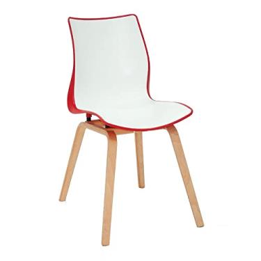 Imagem de Cadeira Maja Vermelha Com Base De Madeira 92066140 Tramontina