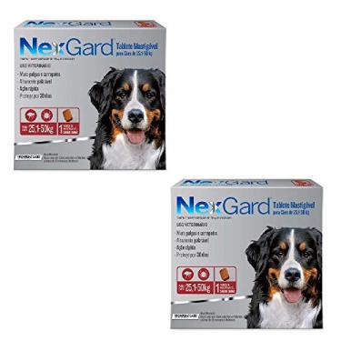 Imagem de Antipulgas E Carrapatos Cães Nexgard 25 A 50 Kg - Kit Com 02