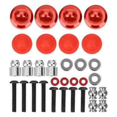 Imagem de Vbest life Kit de tampas de choque de liga de alumínio para HSP/RGT/Himoto/REDCAT 1/10 RC Carros 1/10 controle remoto peças de atualização do amortecedor de carro (vermelho)