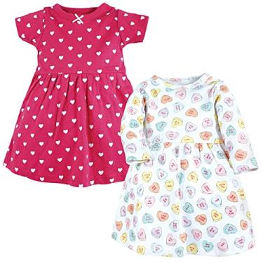 Imagem de Hudson Baby Vestidos de algodão para bebês meninas, Be Mine Valentine, 3-6 Meses