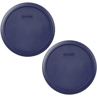 Imagem de Tampa de plástico redonda para armazenamento de alimentos Pyrex 7402-PC 6/7 xícara – pacote com 2