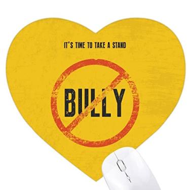 Imagem de Mousepad com logotipo No Bully Art Deco moderno coração tapete de borracha para escritório