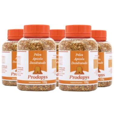 Imagem de Pólen De Abelha Desidratado Em Grãos 120G - Kit Com 5