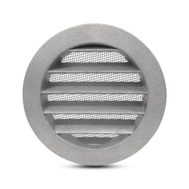 Imagem de FRESH SPEED 10 cm Cinza Redondo Metal Ventilação – Capa de grade – Malha embutida – Cobertura de ventilação para cozinha doméstica, banheiro, escritório