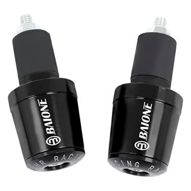 Imagem de Worldmotop Motocicleta Bar End Plug Guidão Tampas de Extremidade Substituição para Yamaha YZF R6 R1 R125 R6S R25 R3 600R e todos os punhos de guidão de 7/20.3 cm (preto)