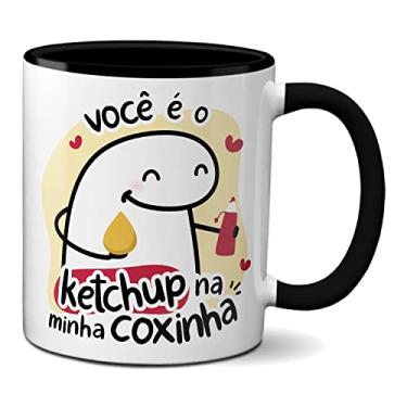 Imagem de Caneca Flork Namorados Você É O Ketchup Na Minha Coxinha (Preta)