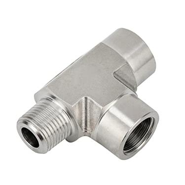 Imagem de Metalwork Tee de aço inoxidável 316 forjado para tubulação de rua, camiseta masculina corrida 1/8" NPT macho x 1/8" NPT fêmea x 1/8" NPT fêmea 2000psi, 1 pç