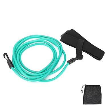 Imagem de Corda para nadar, cinto resistente para nadar cinto de treinamento para nadar cordão elástico elástico verde natação estacionária para adultos para piscinas
