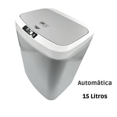 Imagem de Lixeira Para Banheiro Cozinha Inteligente 15 Litros Original Automátic