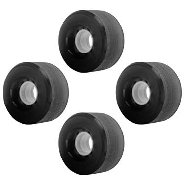 Imagem de Rodas Cruiser, 80A 4pcs Rodas de Skate Suave PU Silenciosa para Substituição de Rodas Longboard Cruiser(Preto)