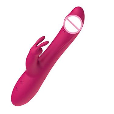 Imagem de Vibrador de Coelho 2 em 1 Telescópico 13 Frequências Estimulador do Clitóris e Ponto G Massageador Erótico Feminino Zatla (Vermelho)