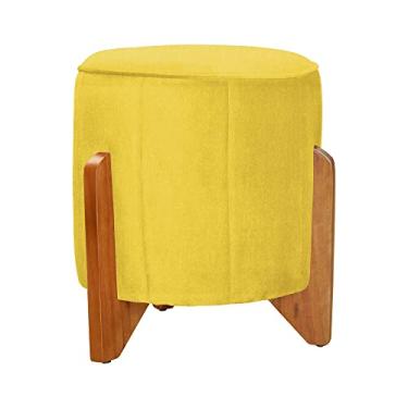 Imagem de Puff Jade Pés em Madeira Suede Cores - DS Estofados