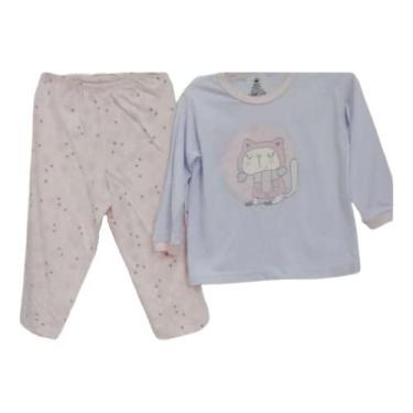 Imagem de Pijama Longo Menina Infantil Tam 1 ao 8 Bicho Molhado