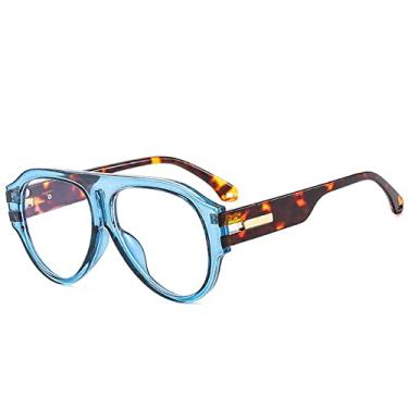 Imagem de Óculos de Sol Quadrado Feminino Vintage Grande Armação Tons Masculino Tendência Design Óculos de Sol de Luxo UV400 Óculos Grandes Gafas Óculos, azul branco, A