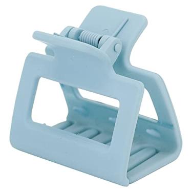 Imagem de Grampos de cabelo, grampos de cabelo quadrados 5x5x3.4cm Plástico + resina para decoração de maquiagem para todos os tipos de cabelo Estilo de cabelo(Azul claro fosco)