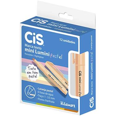 Imagem de Marca Texto Mini Lumini Pastel, CIS, 57.2100, Laranja, pacote de 12