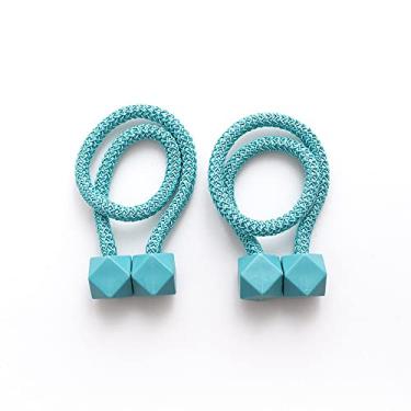 Imagem de Correia de cortina sem perfuração simples, sem instalação, fivela magnética, prendedores de cortina, suportes de cortina, T9,2 PCS