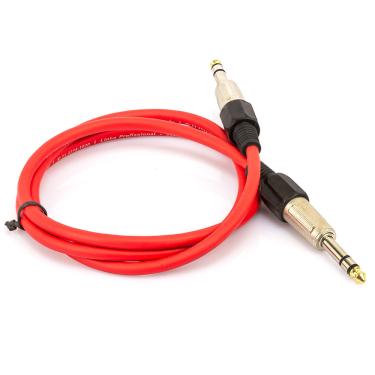 Imagem de Cabo P10 Estereo Profissional - Vermelho 1 Metro