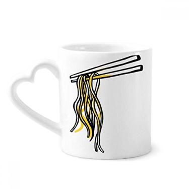 Imagem de Prato chinês de macarrão tradicional caneca de café cerâmica copo de coração de vidro