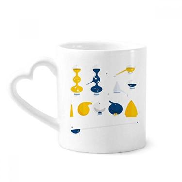 Imagem de Conta-gotas de borracha caneca química café cerâmica copo de coração de vidro