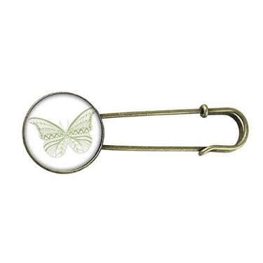Imagem de Broche de metal retrô de pipa de borboleta verde Art Deco presente