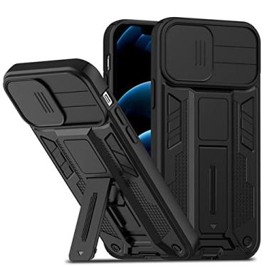 Imagem de Para iPhone 13 Slide Armor Capa de telefone à prova de choque para iPhone 12 11 13Pro Max XR XS Max X 14Pro max Tampa traseira do suporte de anel magnético, T12, para iPhone 14