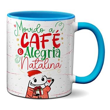 Imagem de Caneca Flork Natal Café Alegria Natalina Presente Criativo (Azul)
