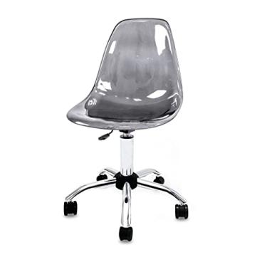 Imagem de CADEIRA EAMES OFFICE CROMADO CX 1 - PC FUME