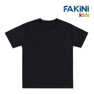 Imagem de Camiseta Básica Masculina Infantil Menino Fakini Barato Top