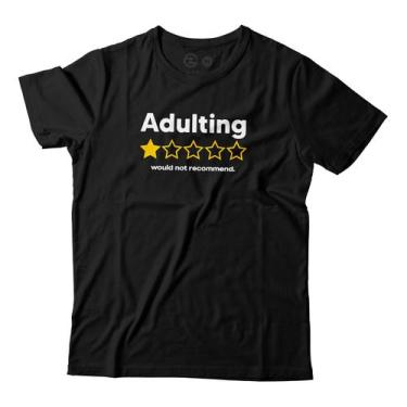 Imagem de Camiseta Vida Adulta Adulting Engraçada - Isca Zero