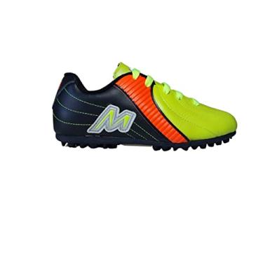 Imagem de Chuteira Mathaus Infantil Campo e Society Com Cravos De Borracha COR:Preto+verde limão;Gênero:Menino;Tamanho:30