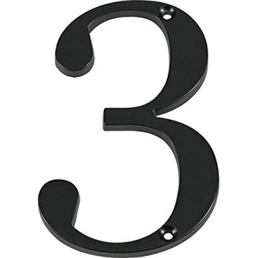 Imagem de Distinctions 843143 Preto Montagem Embutida 4 Polegadas Casa Número 3