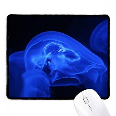 Imagem de Tapete de borracha para jogos Tropical Sea Jellyfish Marine Organism Mousepad com borda costurada