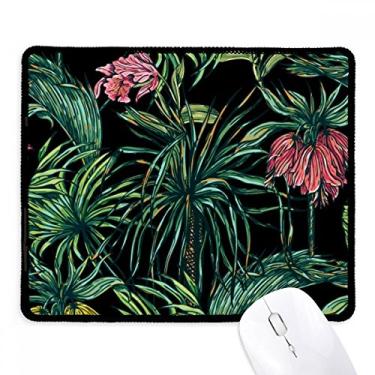 Imagem de Mousepad Flower Plant Leaf Dark Sky Tapete de borracha para jogos