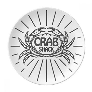 Imagem de Esboço de caranguejo Organismo Marinho Placa radial Decorativa Porcelana Salver Prato de jantar