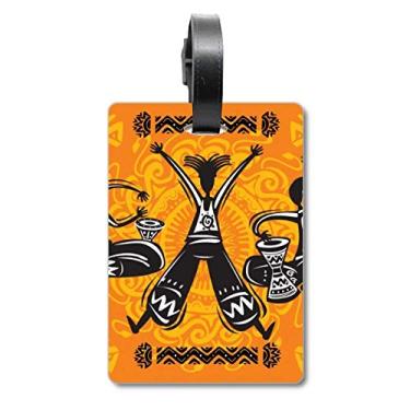 Imagem de Dance Celebrate Mexico Totems Mala de Pandeiro Etiqueta Bagagem Cartão de Bagagem Etiqueta Scutcheon Etiqueta