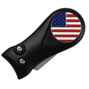 Imagem de PINMEI Ferramenta de reparo de golfe dobrável com marcador de bola de golfe, plastic black